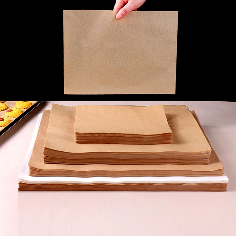 50/100 Stück Pergamentpapier-Backbleche, antihaftbeschichtetes, vorgeschnittenes Backpapier, zum Backen, Grillen, Luftfritteuse, dämpfendes Brot, Kuchen