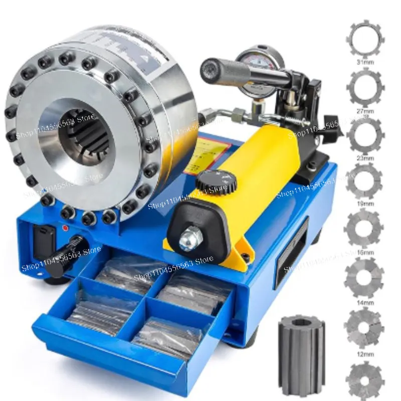 Portable Manual Hydraulic Hose Crimping Machine Small Manual Hose Shrinking Machine for Brake Pipe Explosion-proof Rubber Hose