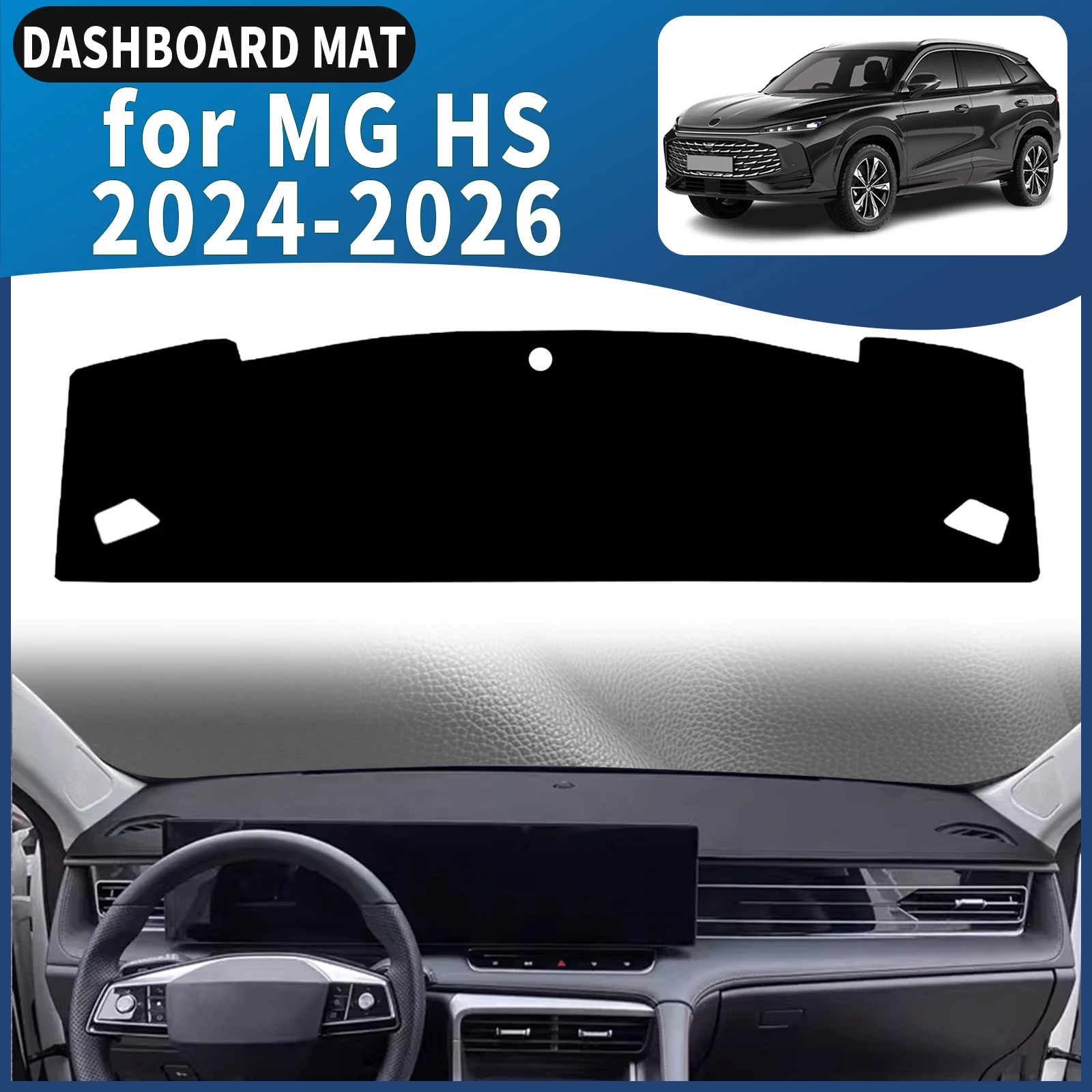 

fit for MG HS EHS 2024 2025 2026 Car Dashmat Dashboard Cover Pad DashMat Sunshade Protective Carpet Accessories Leather