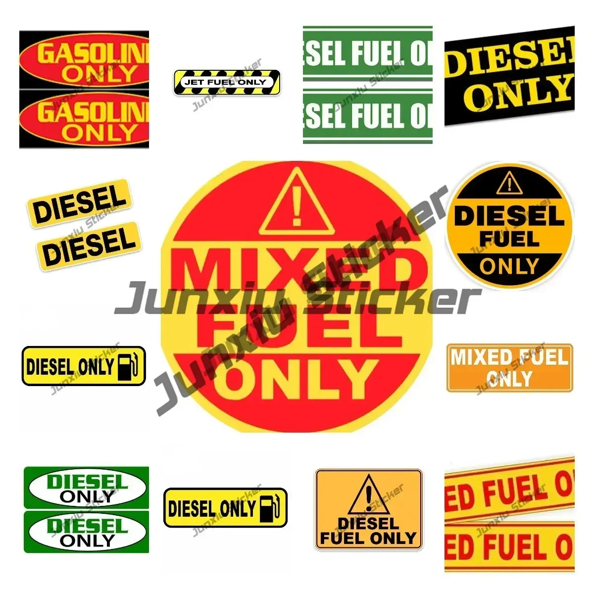 Creative Car Sticker Vinyl DIESEL ONLY DIESEL Fuel Stickers MIXED FUEL ONLY Decals Stickers Labels Markers Fuel Oil Gas Decals