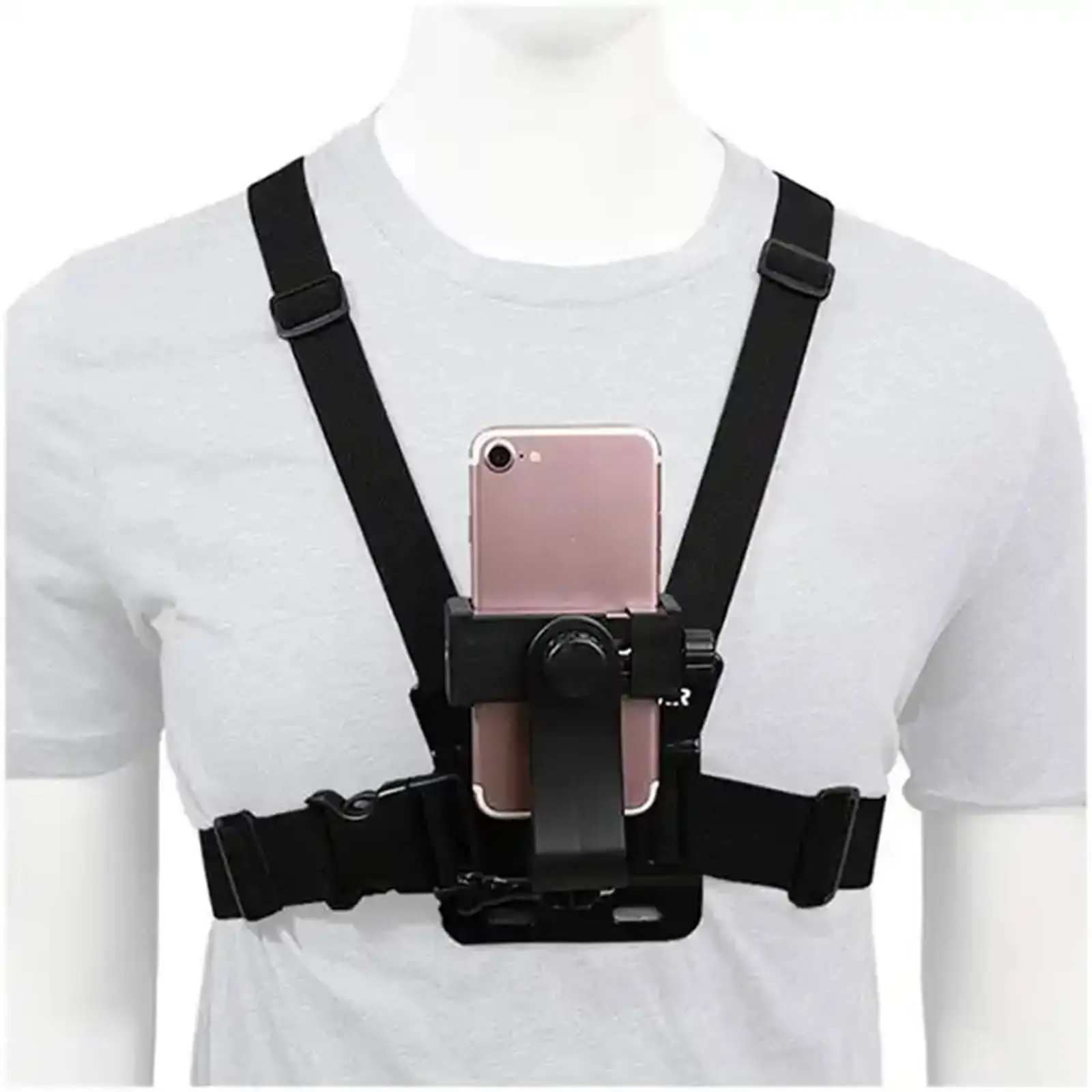 Supporto per imbracatura toracica supporto per cintura con cinturino regolabile, telefoni cellulari con Action Camera