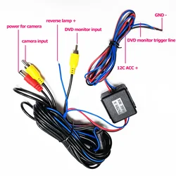 Car Rear View Camera with filter fuse box Power Wires Cables Stabilized Relay Capacitor LMZ Filter for VW AUDI BMW Cadillac Cars