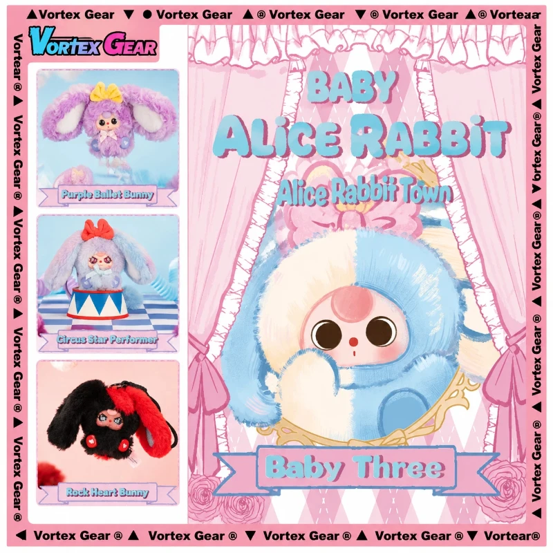 【Auf Lager】 Neuer Bestseller: Baby Drei Jahre Alt Alice Rabbit Town Serie Blindbox Plüschpuppe, Trendiger Spielanhänger, Geschenk für Mädchen