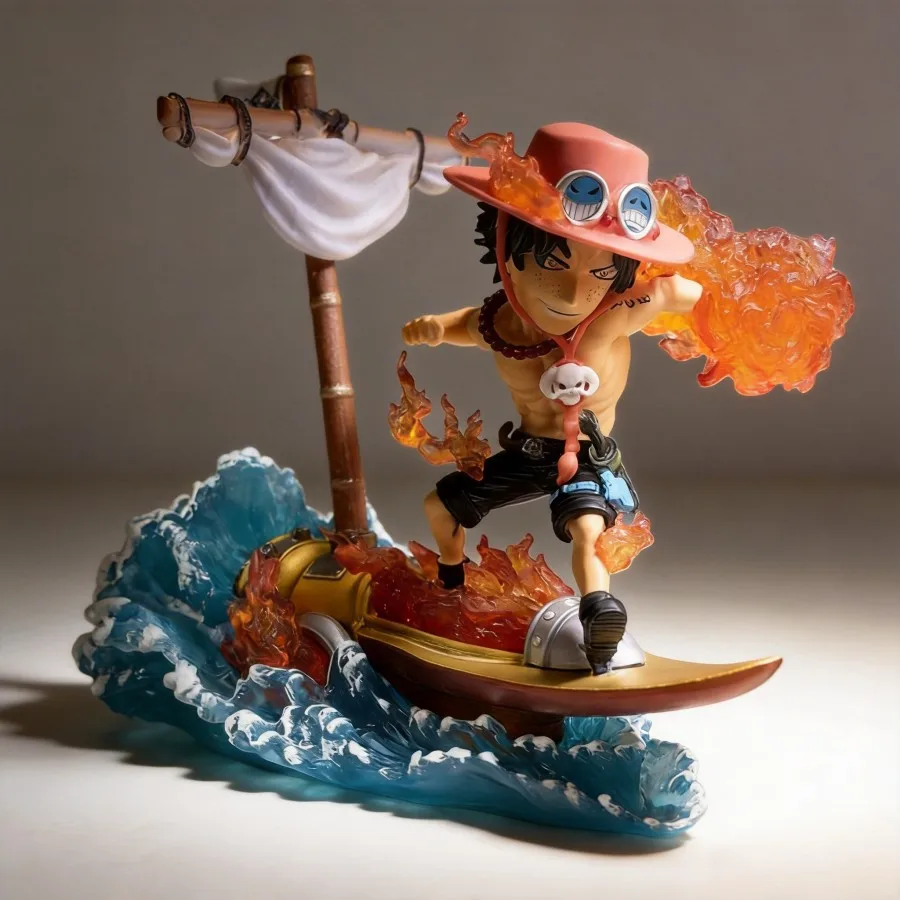 

One Piece Luffy & Ace Light-up Figure 11cm - Anime Character Collectible Gift Decoration Toy
