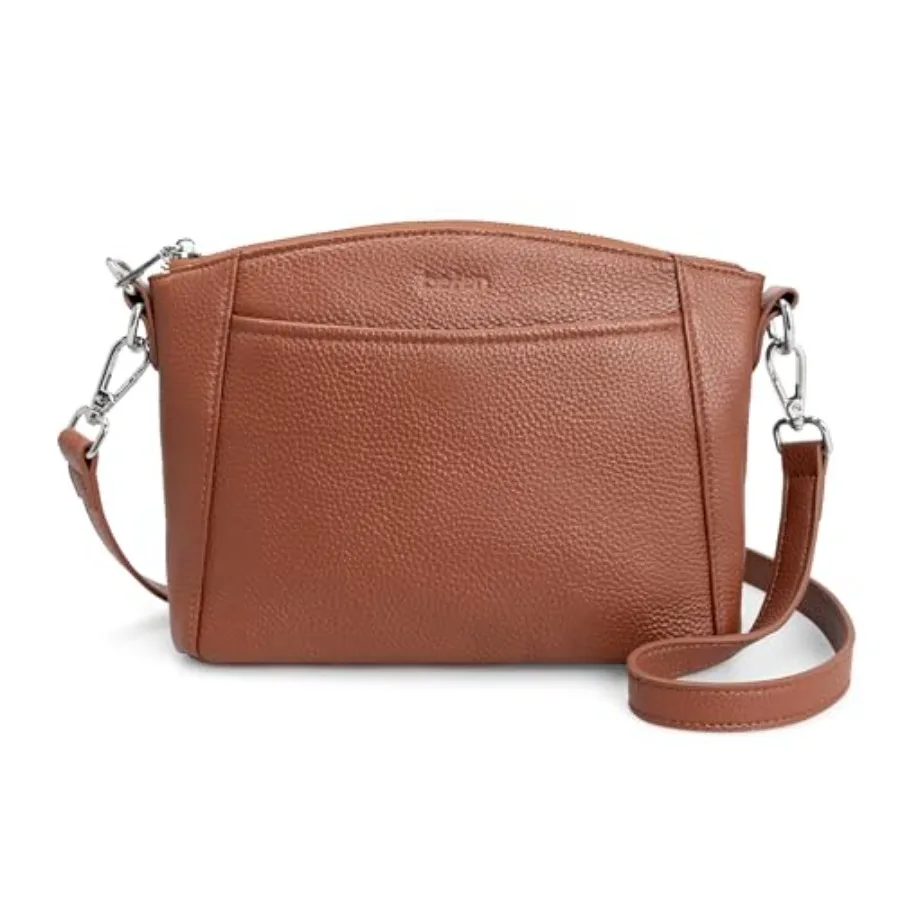 befen Genuine Leather Small Crossbody Bags for Women Anti-Theft Cross Body Purse Handbags with RFID Blocking Card Slots