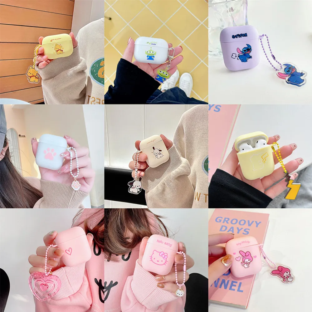 Cartoon Frosted Earphone Case for Apple Airpods 3 2 1 Pro Pro2 Soft TPU Headphone Cover for Air Pods 4 2024 Generation