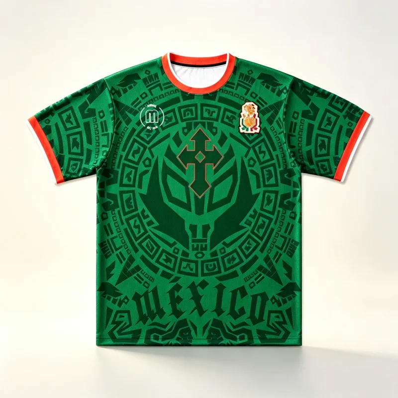 Men Rey Mysterio Wrestling Family Kids Tees Green Aztec Maya Pattern Front Mask Graphic Back 619 Letter Print Short Sleeve Top