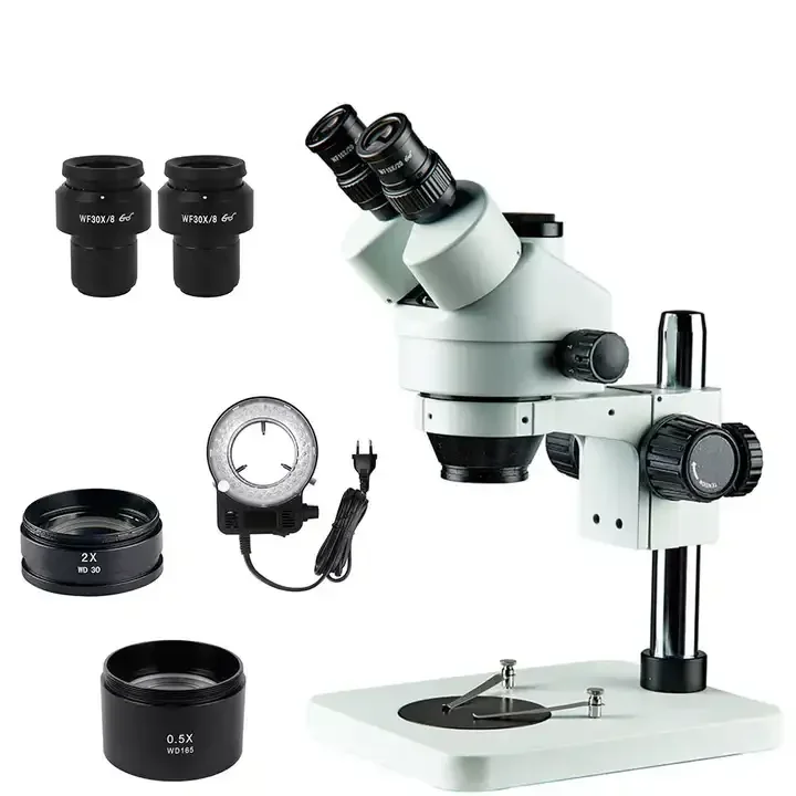 3.5X-270X Continuous Zoom Stereo Trinocular Microscope Large Working Distance Textile Industry Inspection and Maintenance Tool