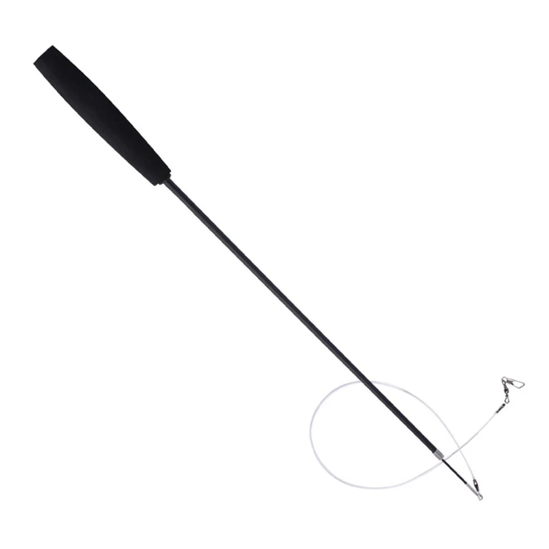 Lovely Cats Green Toy Cats Wand Toy Fishing met groene veren voor binnen Katachtigen spelen veren