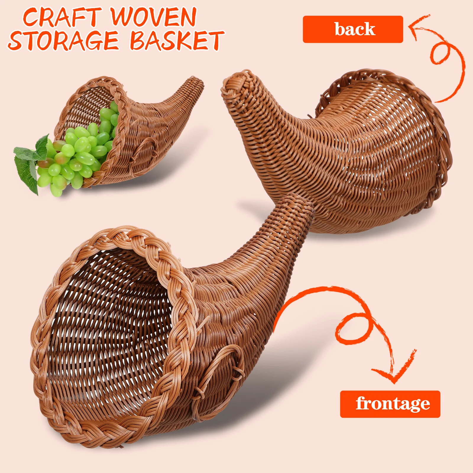 صغيرة الوفرة سلة مغزولة الخبز تخدم الحلوى تخزين ديكور منضدية المنظم الوفرة سلة حامل الطعام