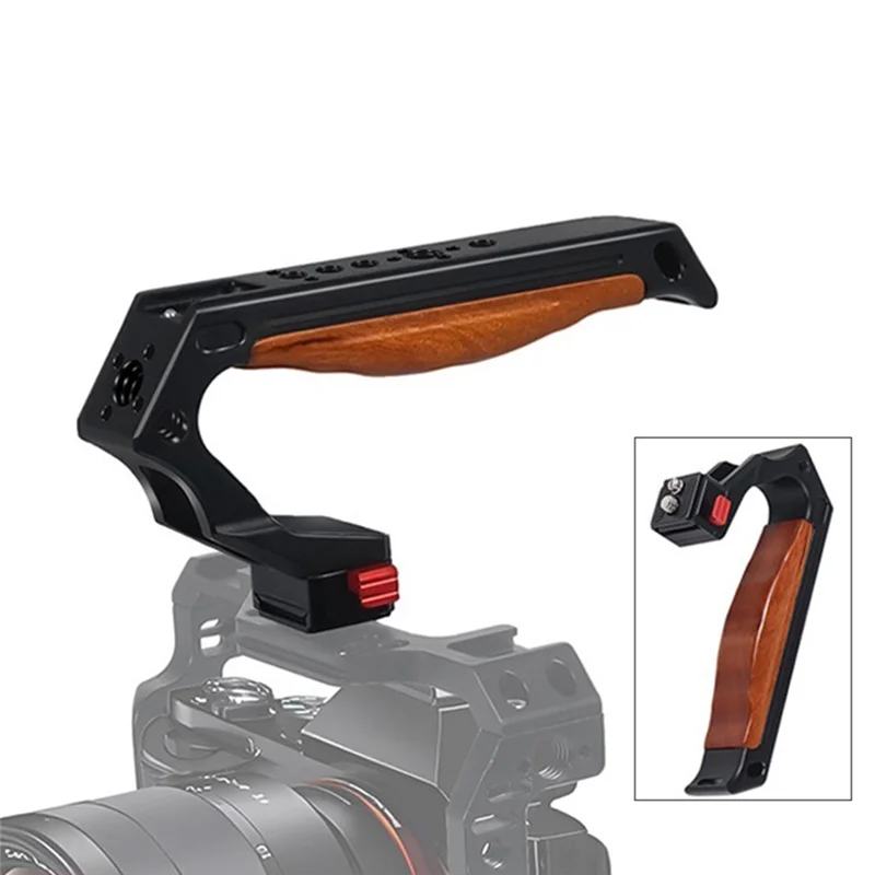 

1Set Photography Upper Carry Handle Wooden Pot Handle Grip 1/4 Ale Positioning Expansion Handle Quick Release ,C