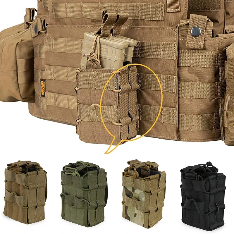 

Tactical Molle Single Double Magazine Pouch for M4 M14 M16 AR15 G36 5.56/7.62mm Magazine Bag Hunting Tool Pouch Waist Mag Holder
