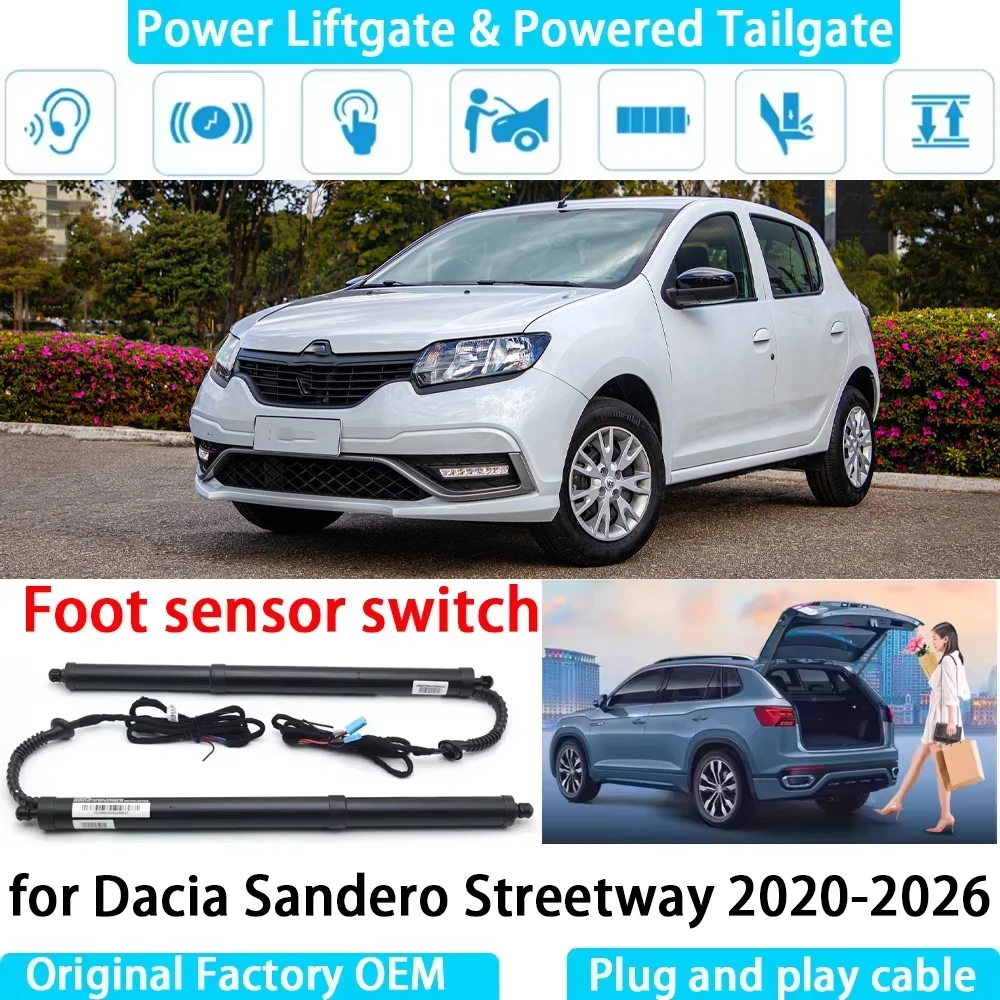 for Dacia Sandero Streetway 2020-2026 Automatic Electric Power Liftgate Powered Tailgate Strut Tail Gate Lift System
