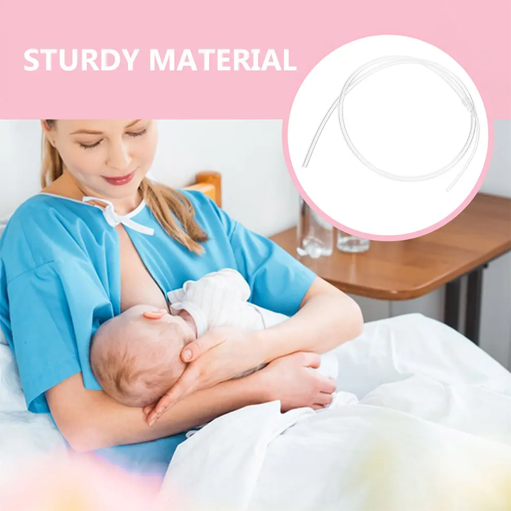 

2pcs Breastfeeding Assistance Tube Reusable Milk Storage Tubing Infant Lactation Aid Supplemental Nursing System For Baby
