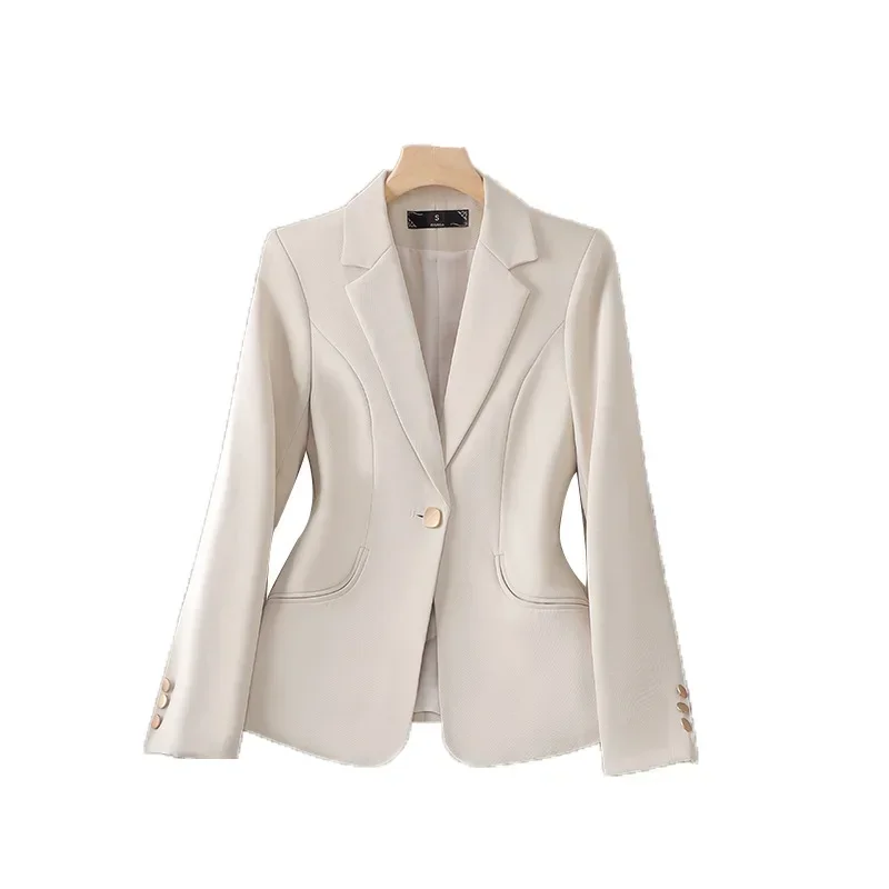 Costume Blazer en Coton pour Femme, Veste de Printemps, Tenue de Travail, Manteau à la Mode, Robe de Bal Formelle, 1 Pièce