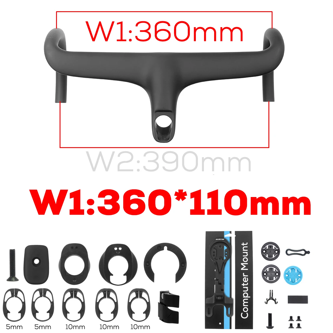 ULLICYC T4 ULTRA Racefiets Full Carbon Fiber Interne Kabel Geïntegreerde Fietsstuur Cockpit Voor 360mm-380mm Met Mount