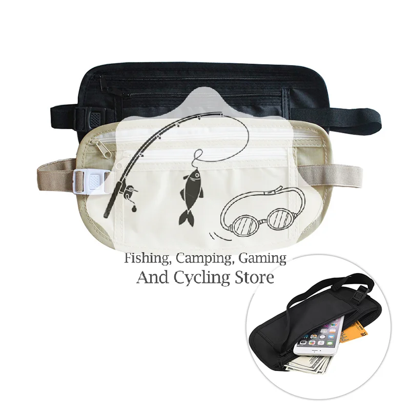 Invisible Travel Waist Packs Pouch for Passport Money Belt Bag Hidden Security Wallet Gift Travel Bag Chest Pack Money Waist Ba