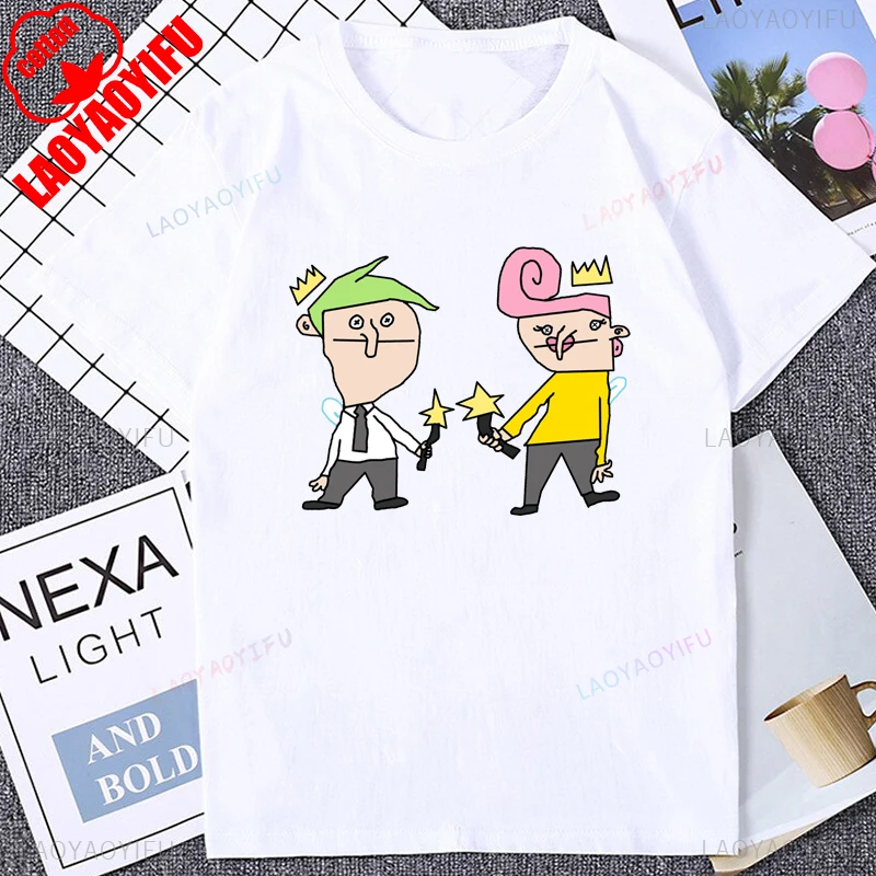 مضحك The Fairly Oddparents الكرتون تيمي واندا كوزمو الجرافيك تي شيرت عادية فضفاض موضة القطن تي شيرت Y2k للجنسين التي شيرت #1