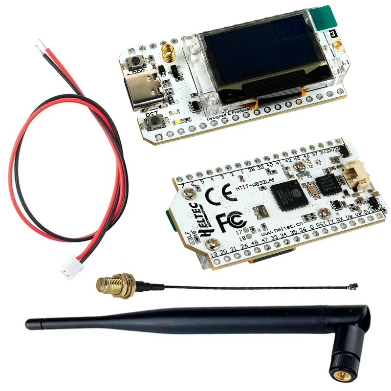 

1 Set Heltec LoRa32 V3 Node Development Board LoRa 32 SX1262 ESP32-S3 Wifi BLE with 5DBi SMA Male Antenna for Meshtastic IOT DIY
