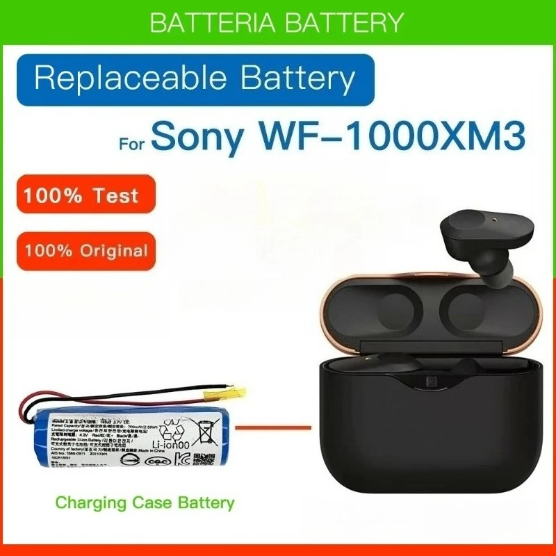Replacement  Battery for Sony WF 1000XM3 Charging Case Replacement 1588 0911 for Earbuds Charger Box