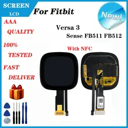 Recambio de pantalla táctil LCD OLED para Fitbit Versa 3 Sense, FB511, FB512, accesorios de reparación