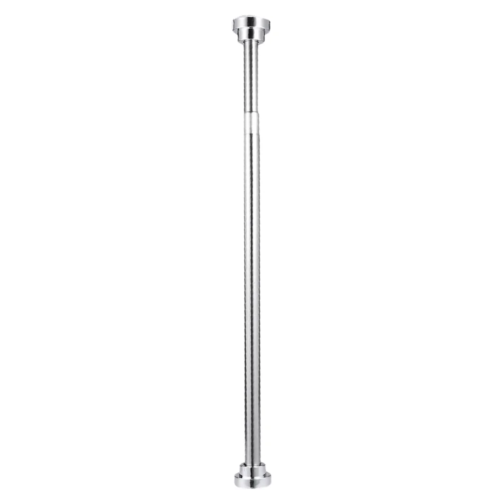 Spring Tension Rod Retractable Stainless Steel Clothes Drying Rod Shower Curtain Rod Extendable Rail Bar for Bathroom