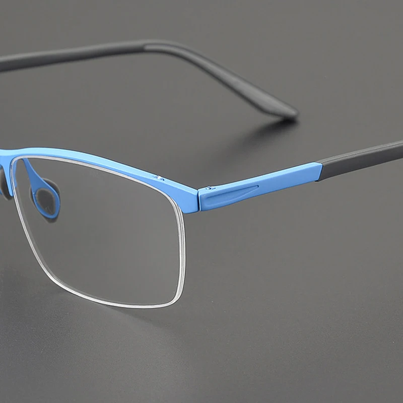 Germany Square Half-frame Simple Glasses Frame Advanced Design Ultralight Titanium Eyeglasses Tortoise Men Women Feature Eyewear