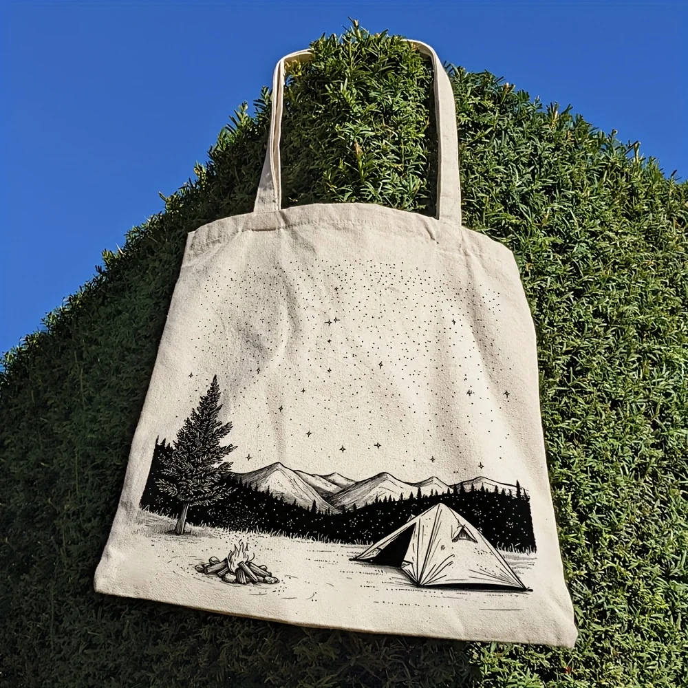 1pc, Double-Sided Print Design - огляд і ціна Canvas Tote Designer