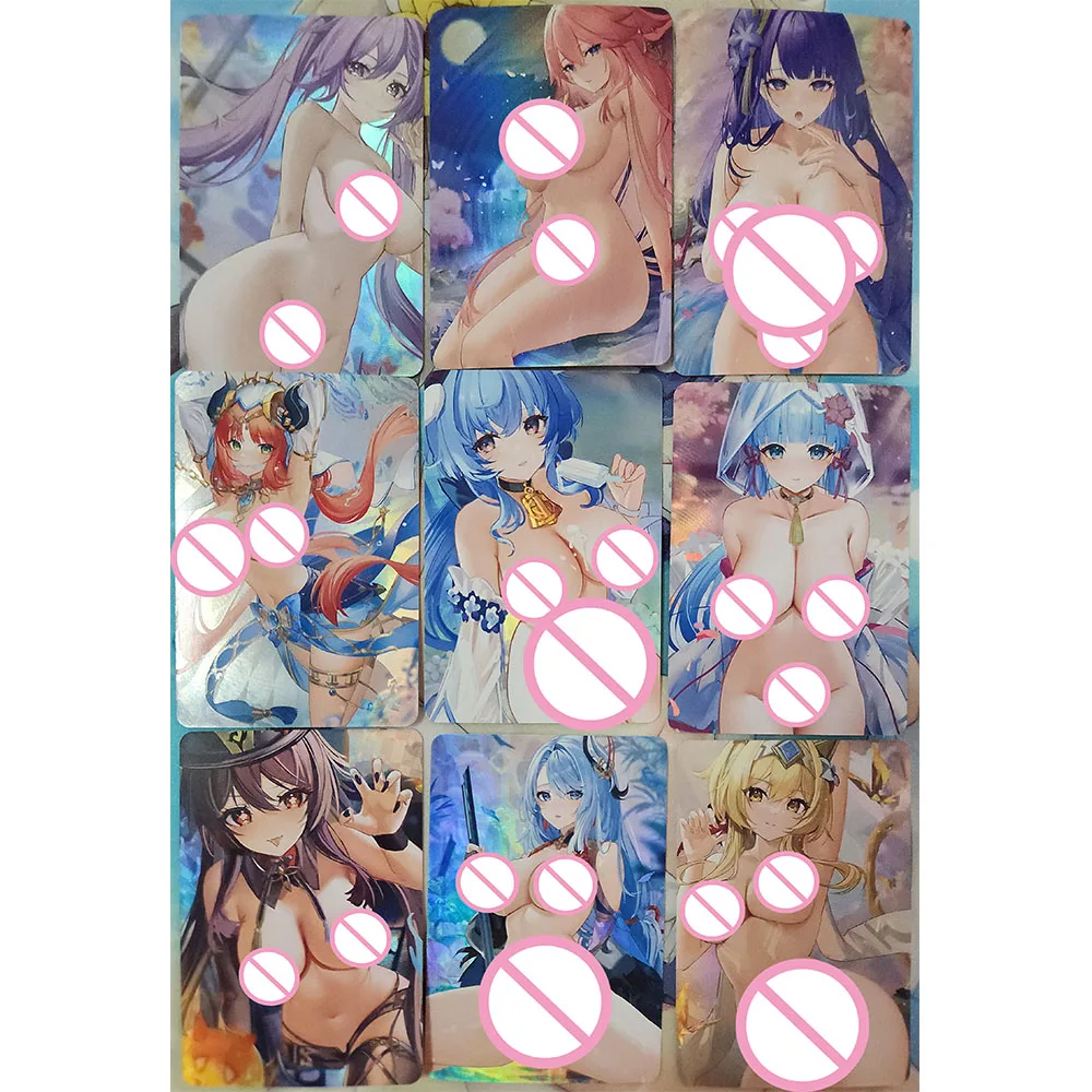 55PC/Set Anime Goddess Story DIY ACG Nami Miku Rem Yamato Bulma Lazuli Mary Sexy Card Boy Play Toys Christmas Birthday Gift