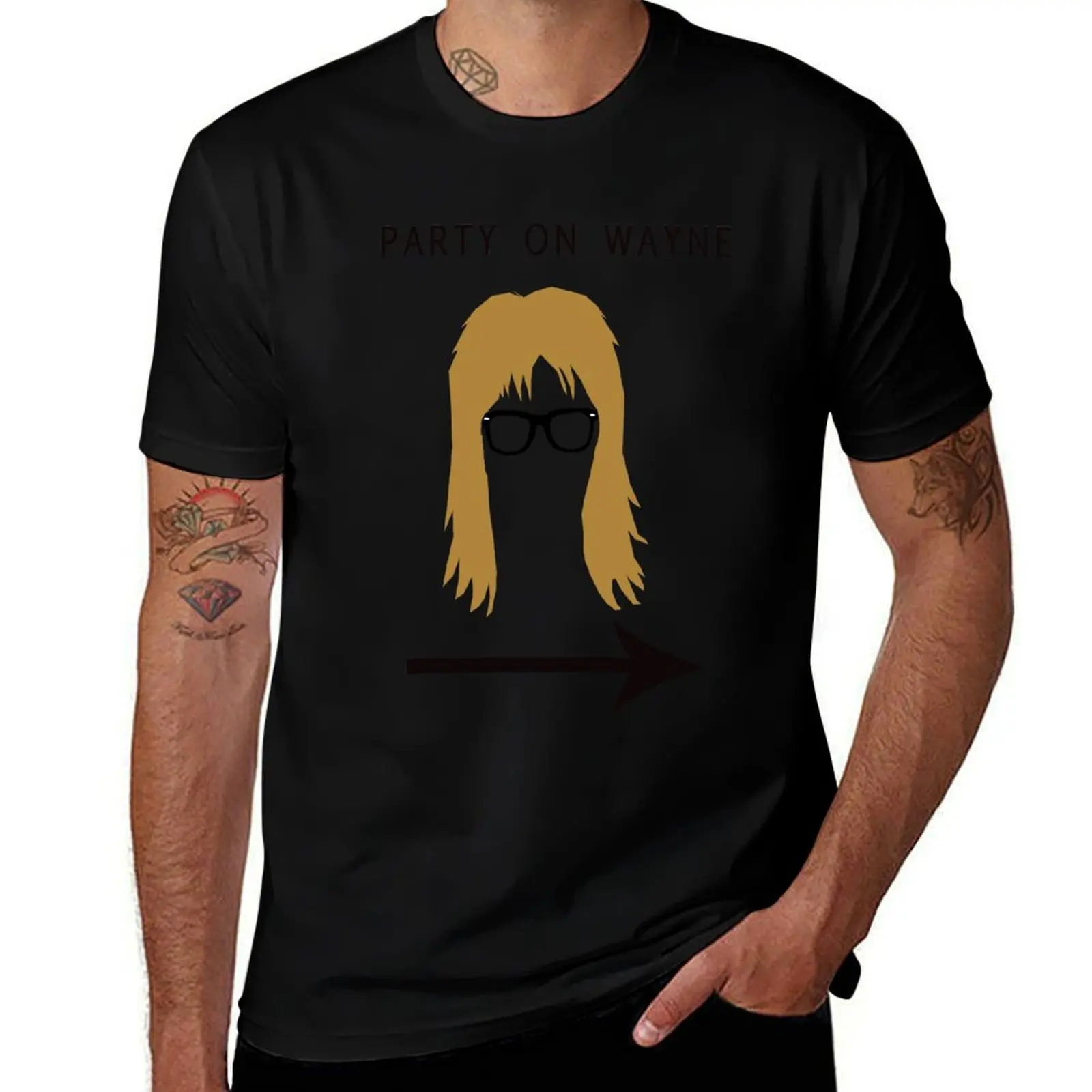 Party on Wayne T-Shirt Casual Trendy Short Sleeve T-Shirt