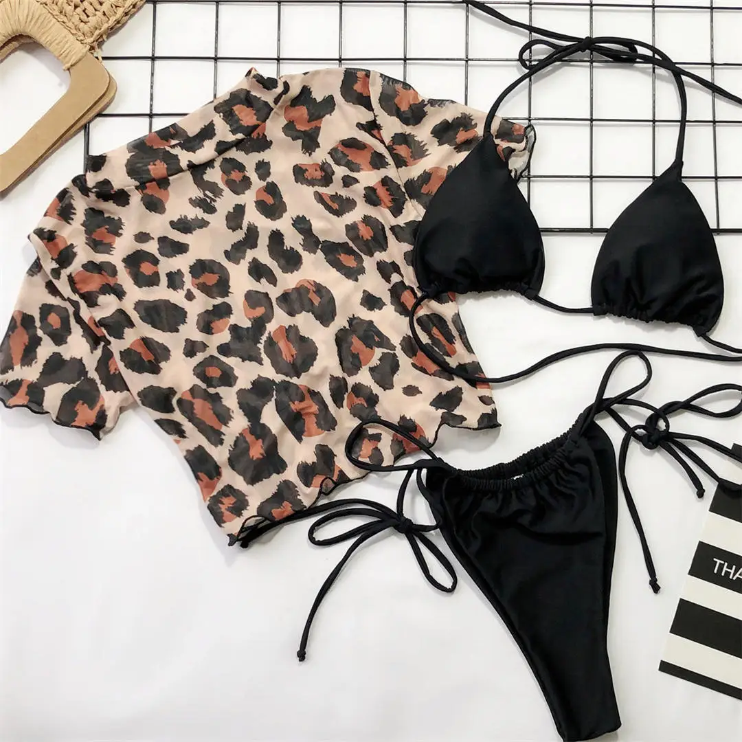Neue 3-teilige Damen-Bademode, sexy Leoparden-Bikini, Damen-Badeanzug, dreiteiliges Bikini-Set, brasilianischer Badeanzug, Badebekleidung, Modell V1629 – Detail 28