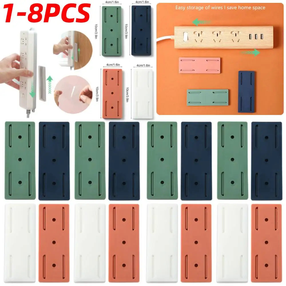 

Самоклеящийся держатель удлинителя, фиксатор вилки, наклейка, без дырокола, настенный фиксатор розетки для прокладки кабеля зарядного устройства телефона