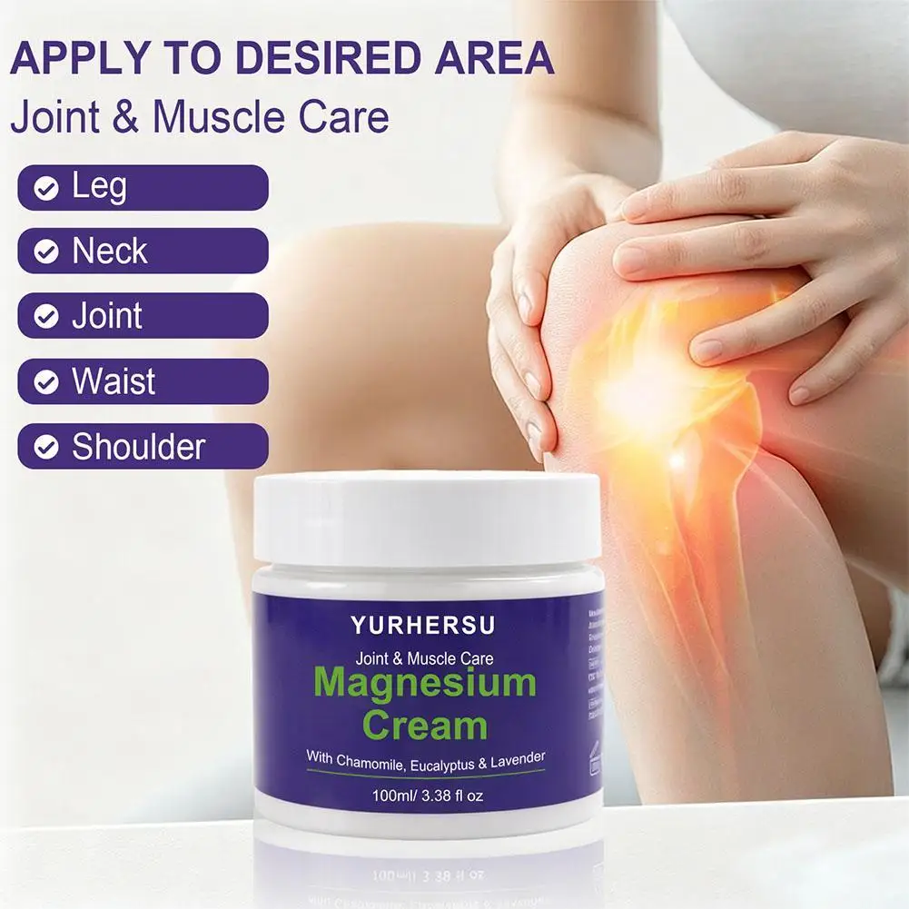 Magnesium Cream Lavender Legs Arms Chest Care Natural Aid For Deep Sleep Moisturizer Body Massage Cream Pain Relief Care Cream