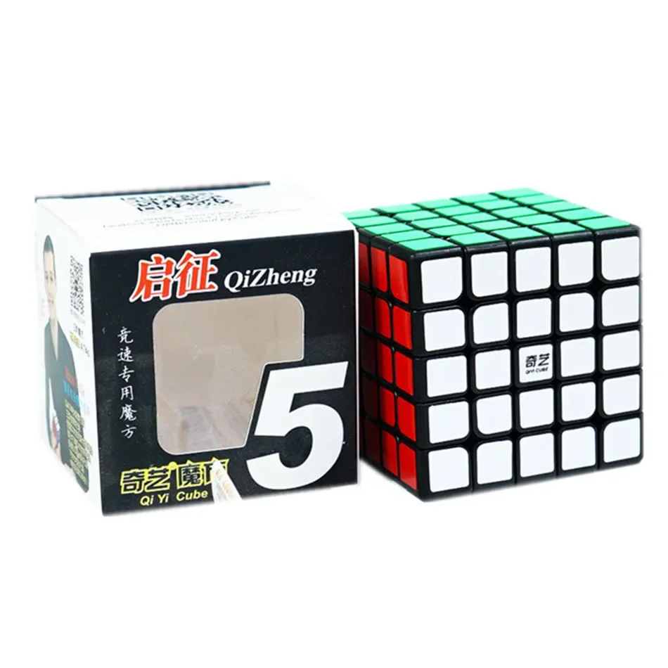 Qiyi Geschwindigkeit Zauberwürfel 3x3x3 4x4x4 5x5x5 Puzzle schwarze Aufkleber Zauberwürfel Bildung lernen Cubo Magico Spielzeug für Kinder Kinder