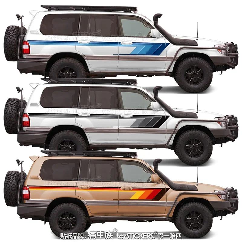 

Car Body Side Vinyl Stickers FOR Toyota Land Cruiser LC100 HJ100 Customization Modification Sports Decals Accessories M