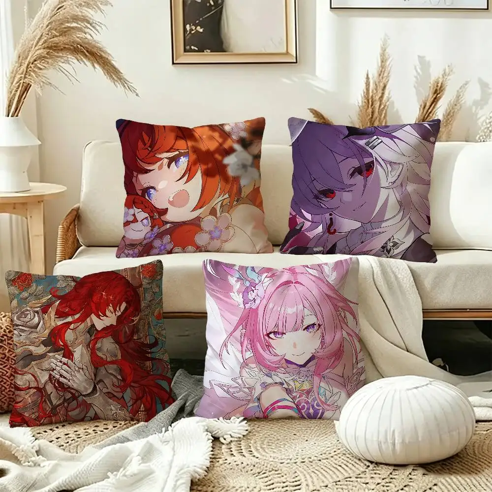 Honkai Star Rail game Cushion Cover Pillowcase Upholstery Sofa Throw Pillow Home Decor Pillowcas