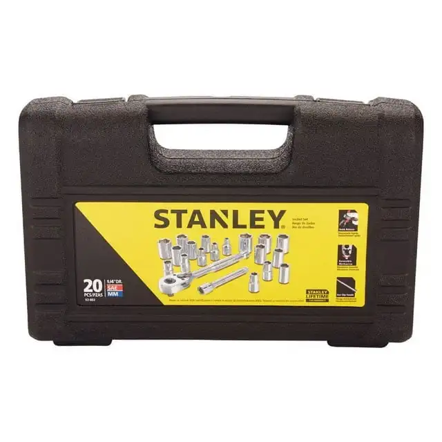 

STANLEY Assorted" x 1/4" drive SAE 6 Point Socket Set 20 pc.