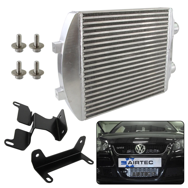 Uprated Front Mounted Intercooler For Skoda Fabia Seat VRS 1.9 PD130 Ibiza Mk4 1.8T/ VW Polo GTI 1.8T Models TDI Black/Silver