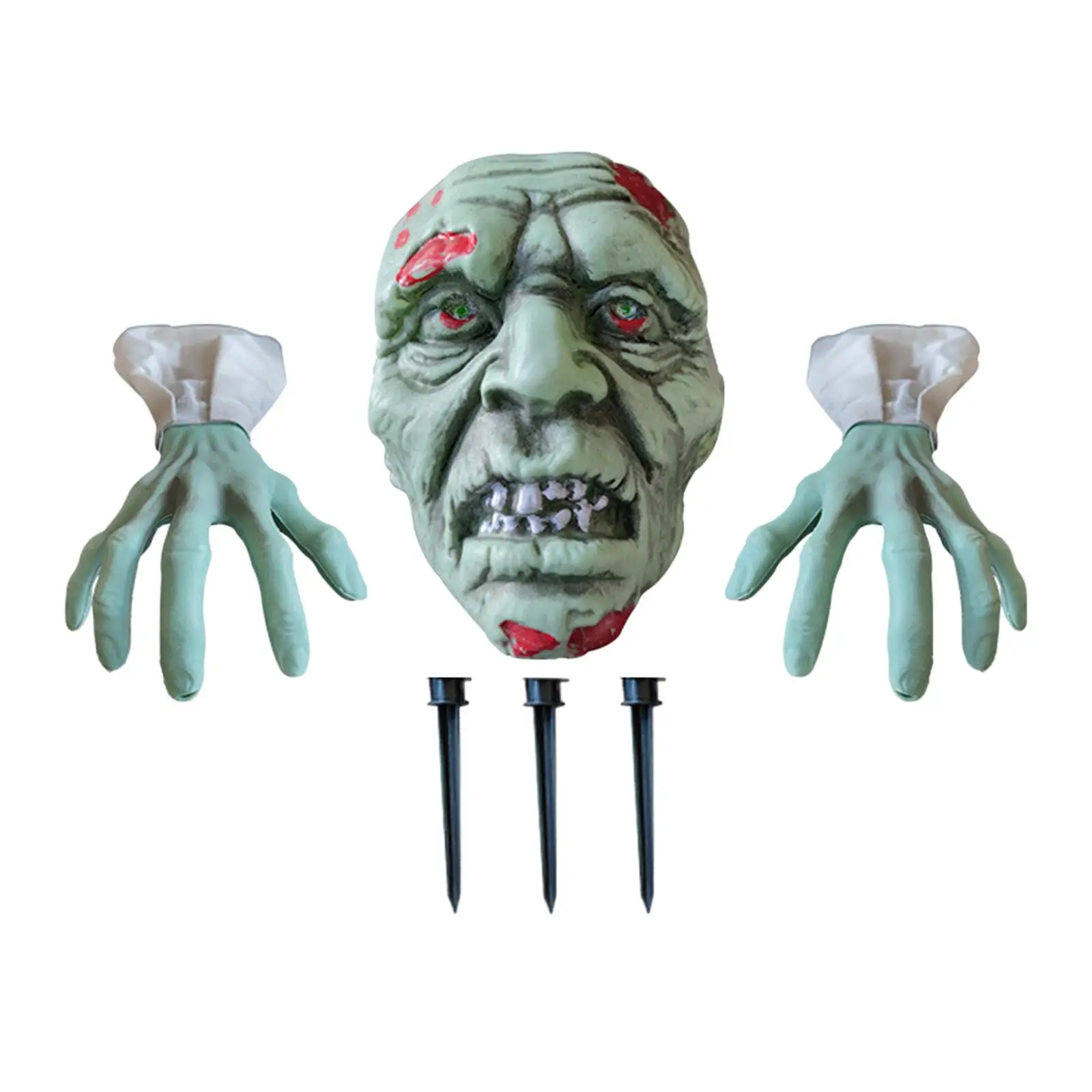 3pcs Bloody Garden Zombie Decoration Horrible Outdoor Lawn Ornament Gravestone Graveyard Haunted Stakes Halloween Decorations