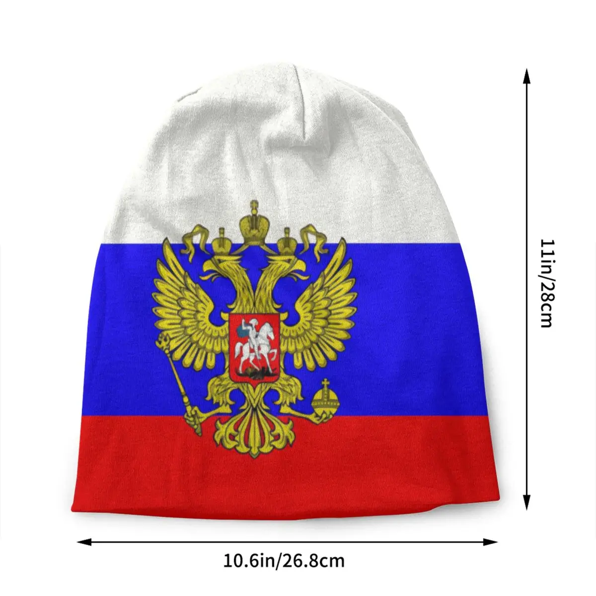 Custom Russian Flag Bonnet Hat Knitted Hat Men Women Fashion Unisex Adult Warm Winter Beanies Cap
