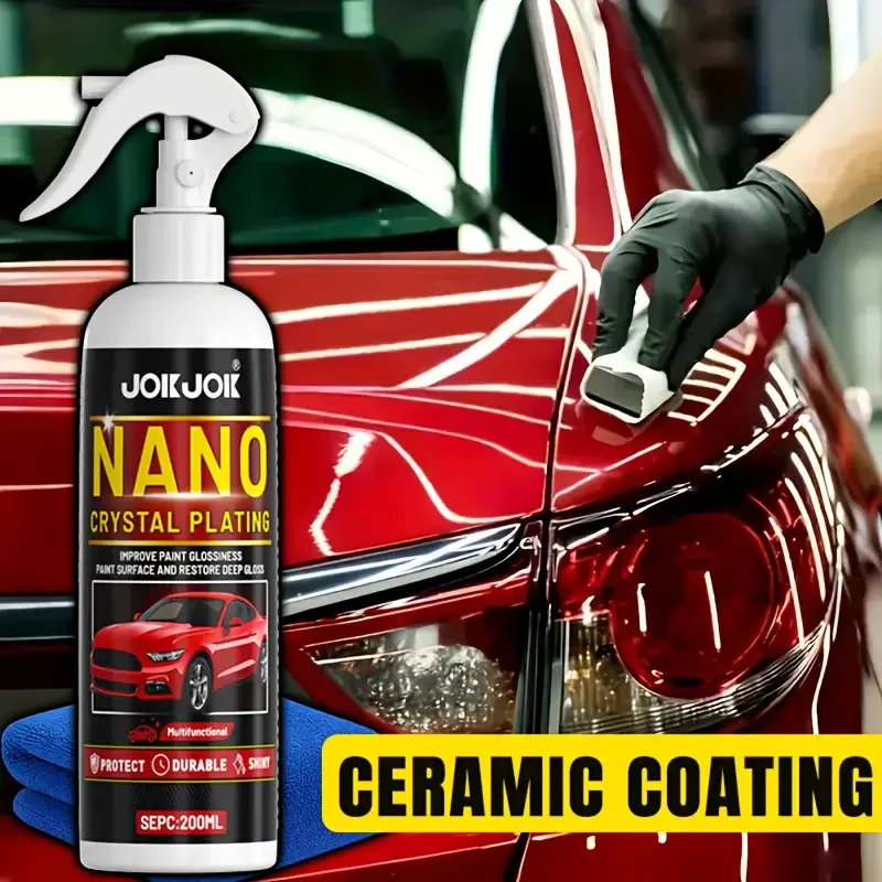 

Нано-спрей для автомобильного покрытия 3-в-1 — керамическая защита, полировка краски и восстановление пластика — усовершенствованный гидрофобный крик