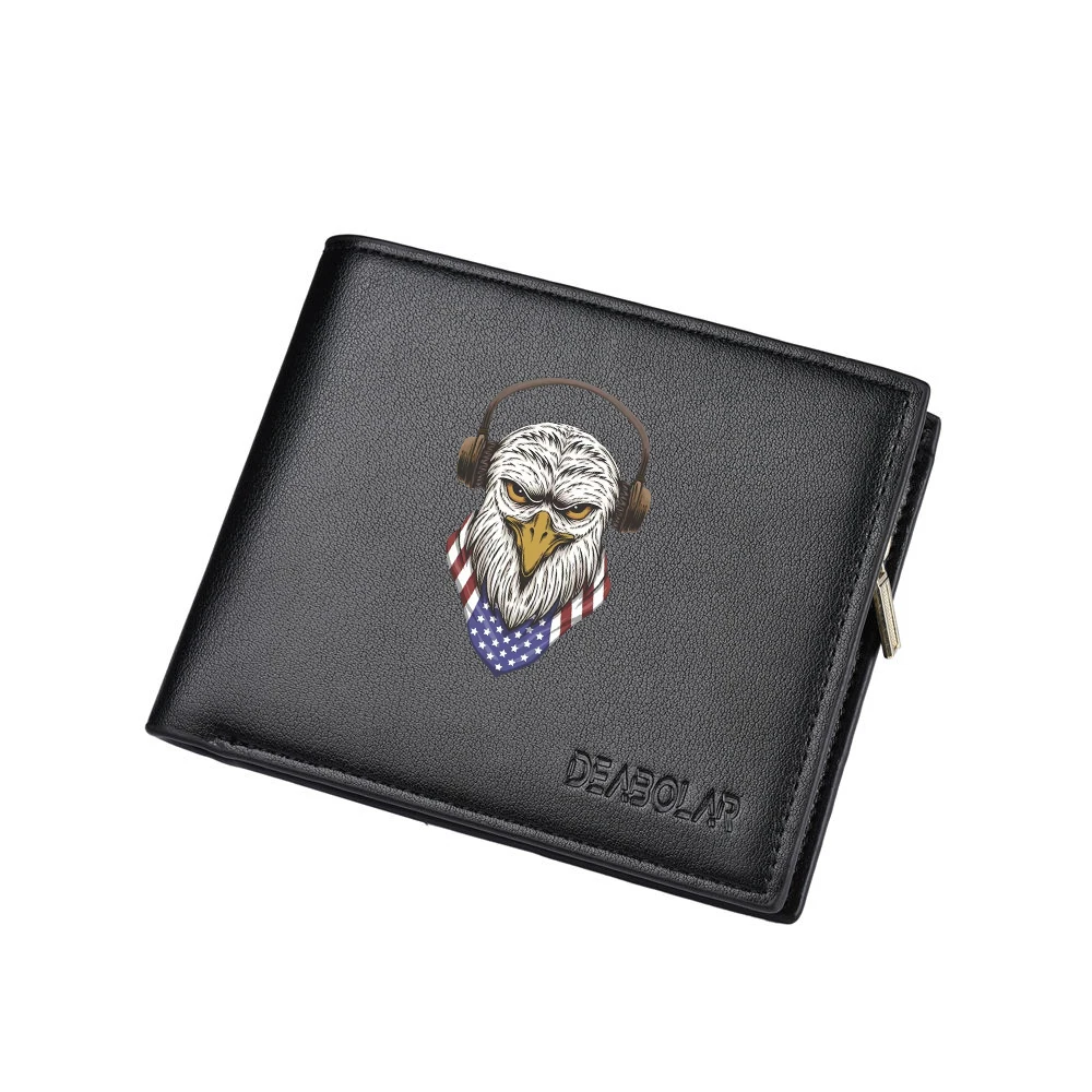 Portafogli da uomo in pelle PU stile europeo con scomparti multipli per carte Tasca portamonete con cerniera Porta carte di credito aziendale