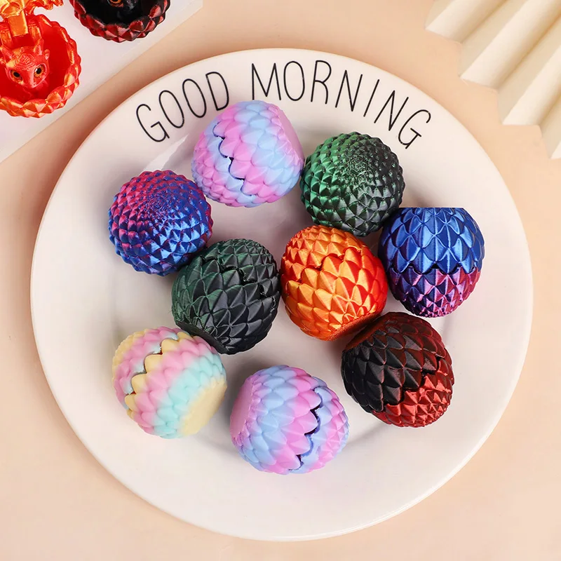 3D печатные фигурки яйца дракона, подарок животных, мини-дракон, игрушки-непоседы, имитация глаз, аксессуары для дома, декор для рабочего стола, подарок