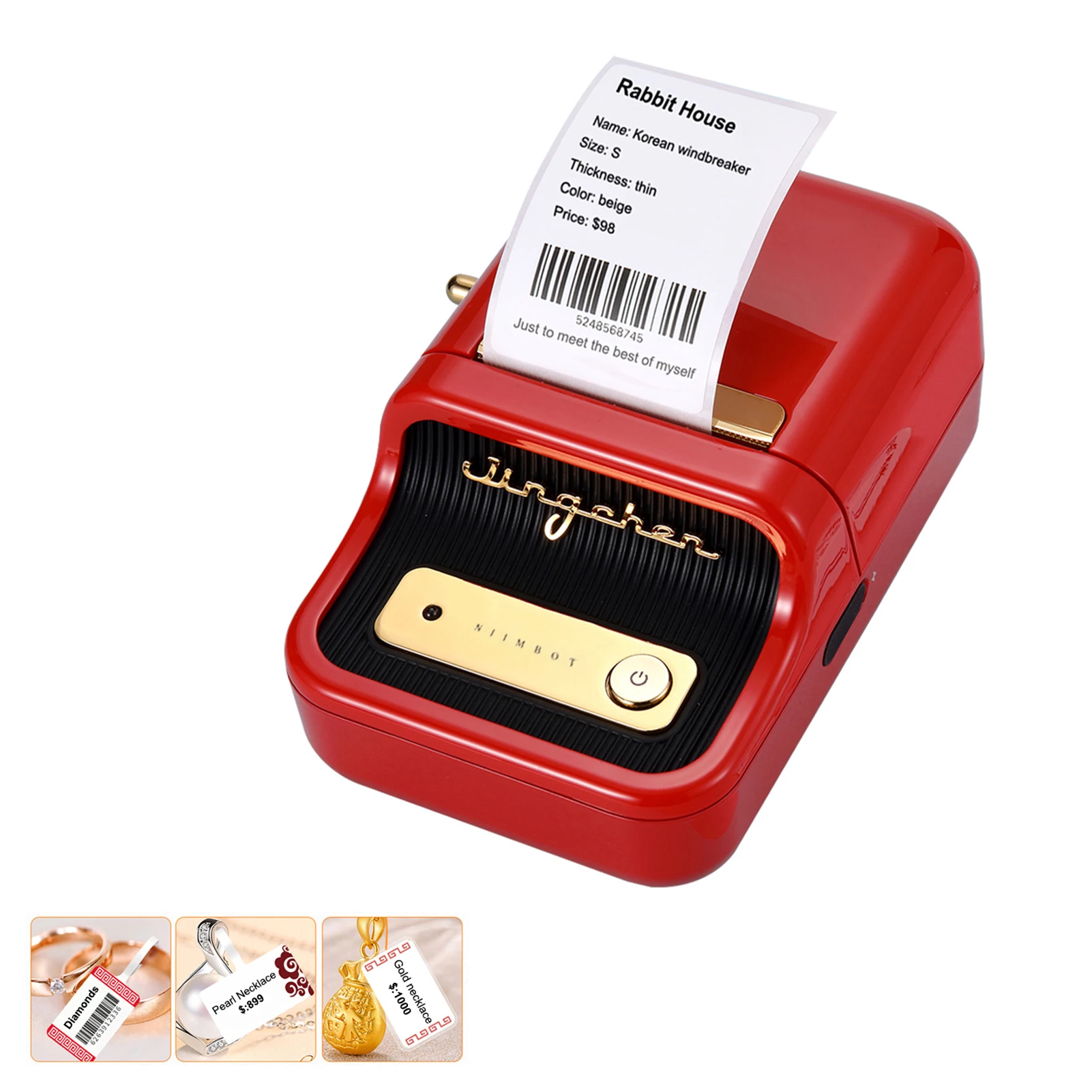

B21 Label Printer Portable Wireless BT Thermal Label Maker Sticker Printer with RFID Recognition Great