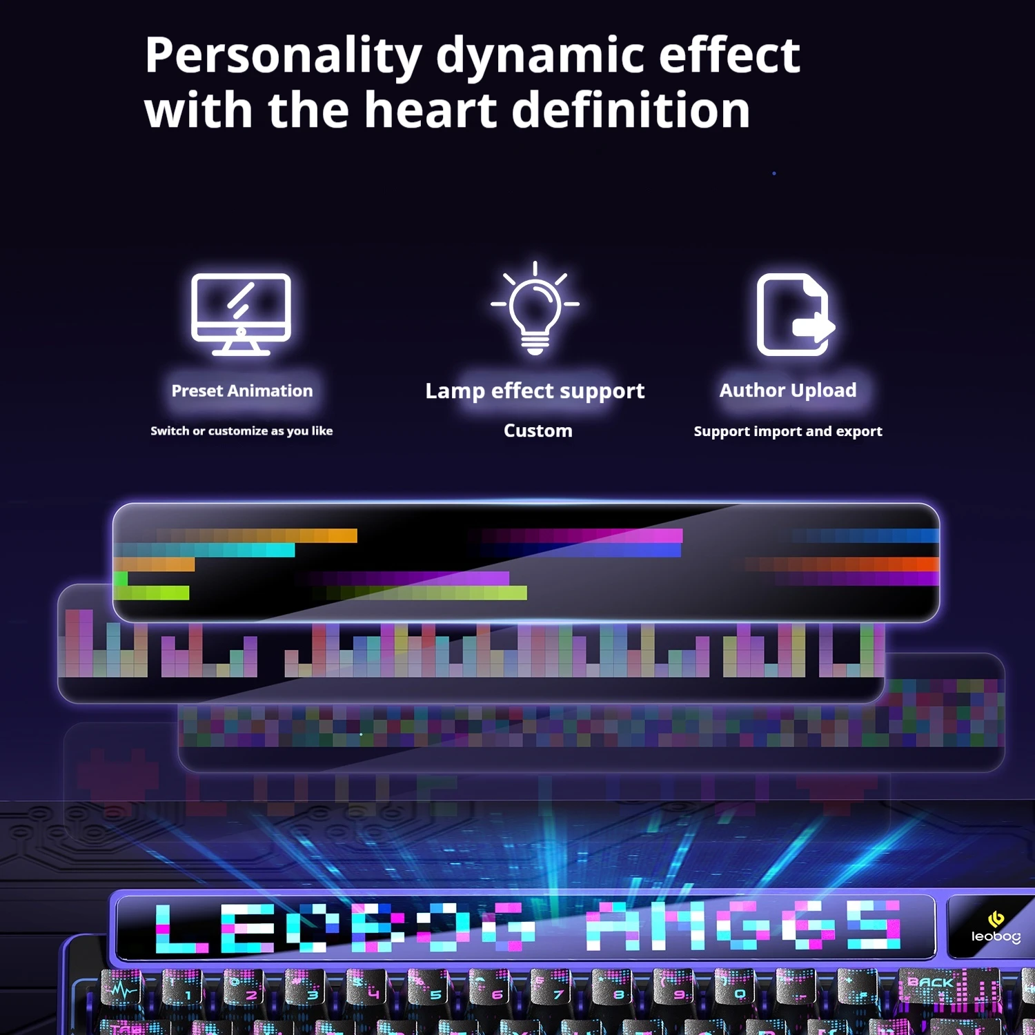 LEOBOG AMG65 Mechanical Keyboard Wireless Bluetooth Tri-mode Customised Hot-swappable Gaming Custom Animated 10 Inc TFT HIFI