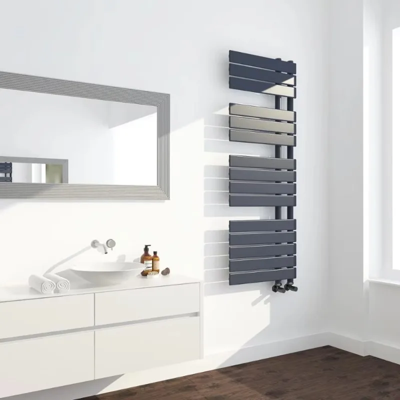 Designer anthracite heating towel rack room hot water radiator heater