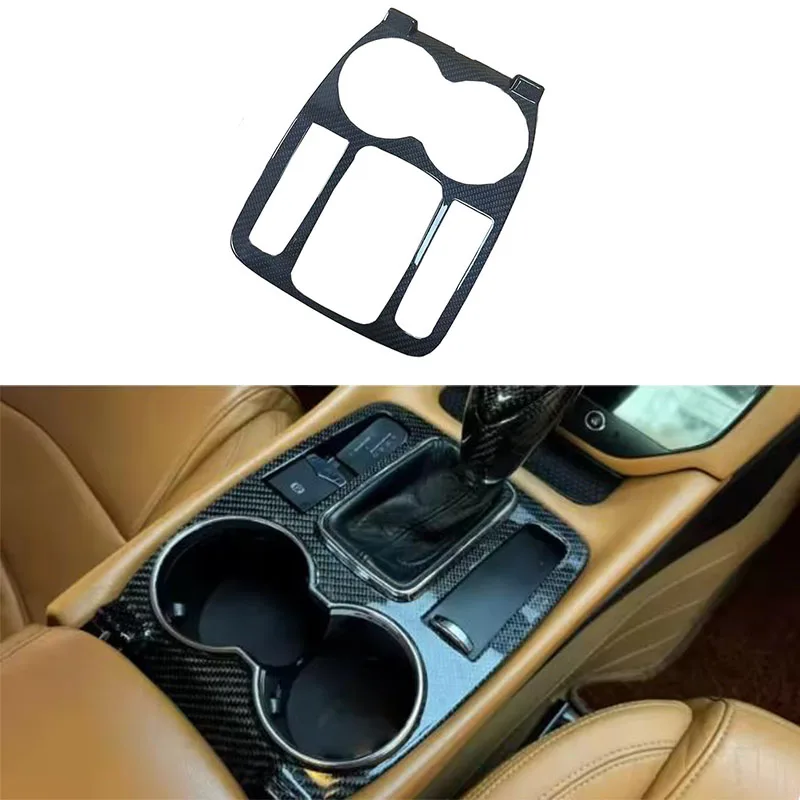

Real Dry Carbon Fiber Gear Shift Panel Cover Trim For Maserati GranTurismo 2008-2019 car accessories