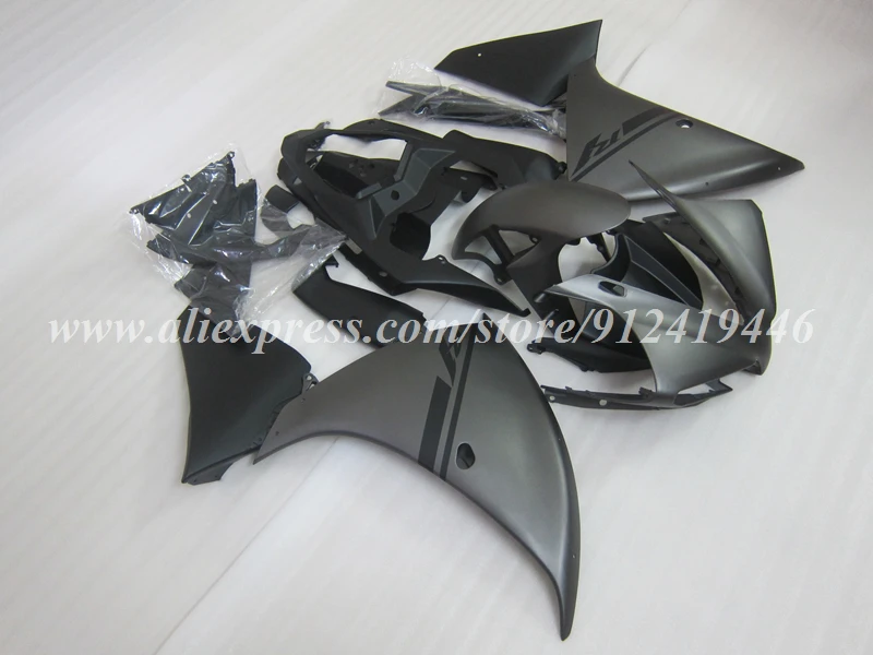 4Gifts New ABS Motorcycle Fairings Kit Fit For YAMAHA R1 2013 2014 13 14 Bodywork Set Matte Grey Black