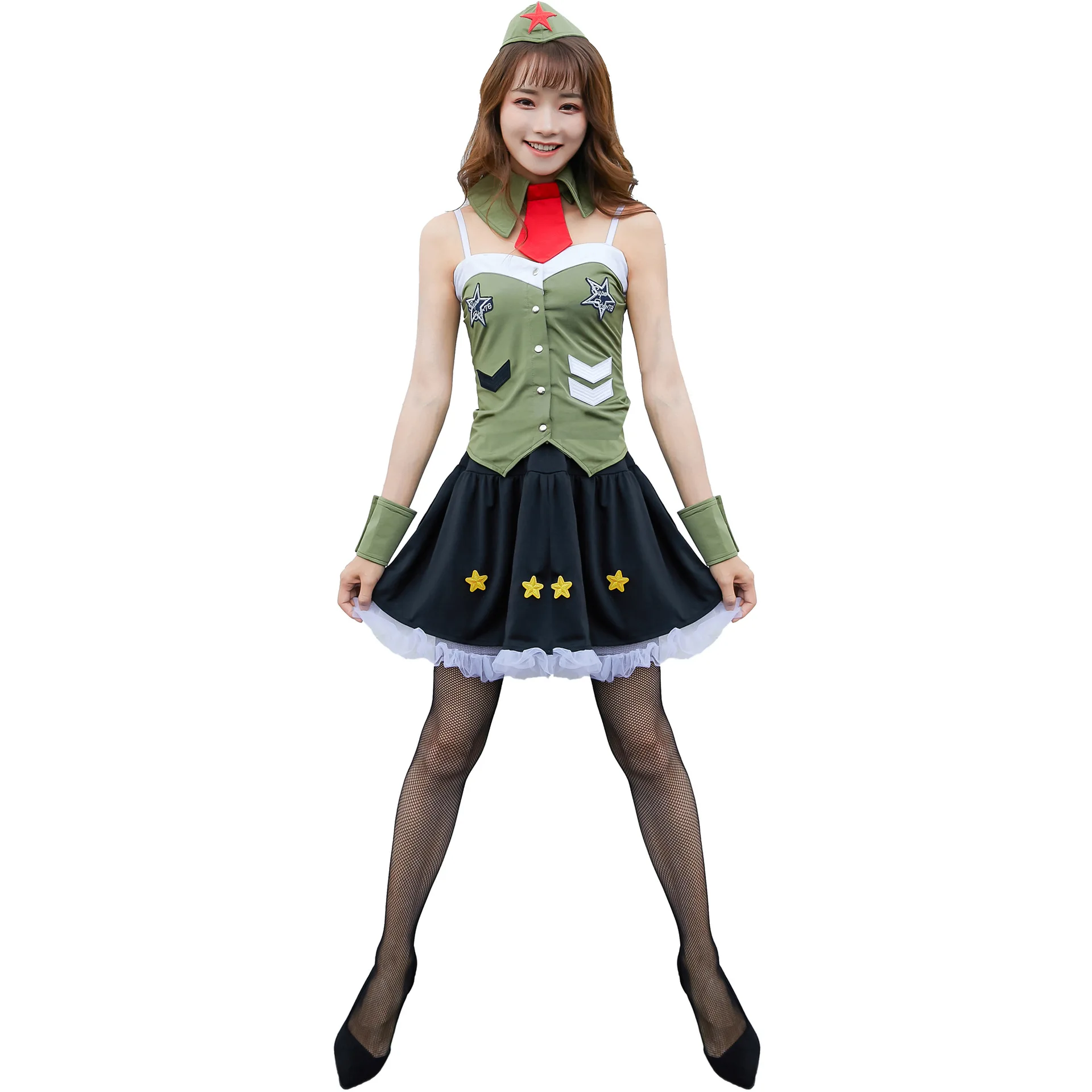 professional stewardess Cosplay Sexy uniform Costume Halloween with Accessories stewardess