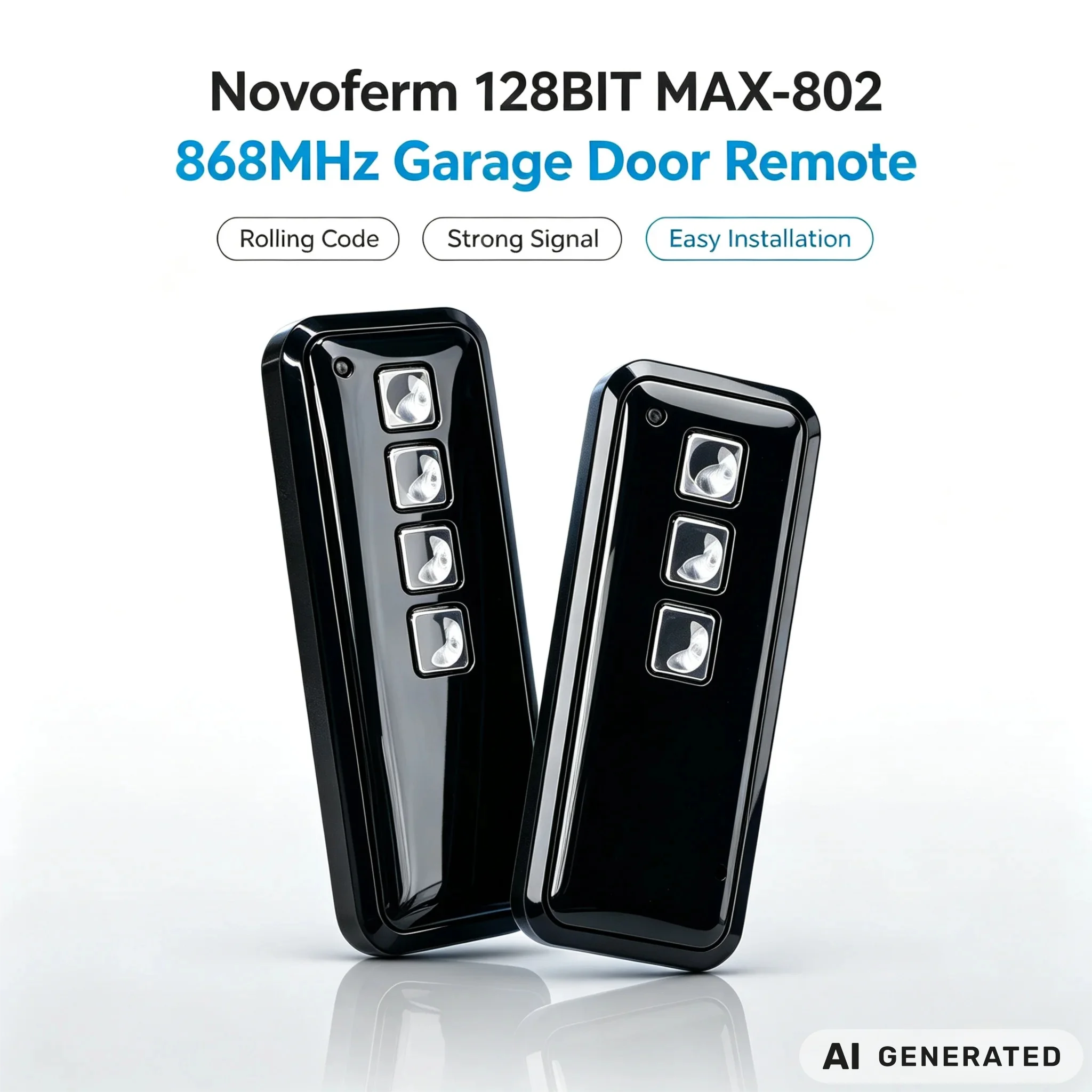 1-20pcs SMG Garage Remote Control 868MHz Compatible with Tormatic Novoferm MAX-802 128 BIT 868 Rolling Code Gate Opener